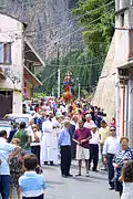 Santo in the town streets