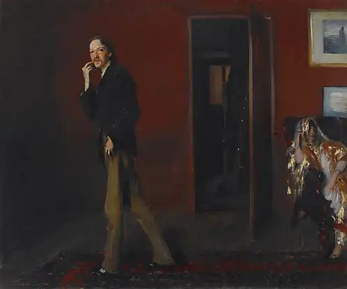 Robert Louis Stevenson and His Wife (1885) by John Singer Sargent, society portrait