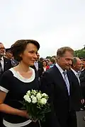 President Sauli Niinistö and his wife, Jenni Haukio