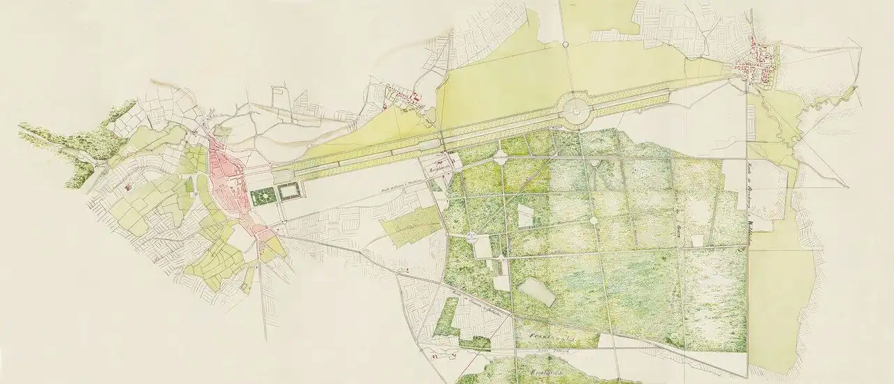 Plan of the gardens by Casimir Kolb around 1797