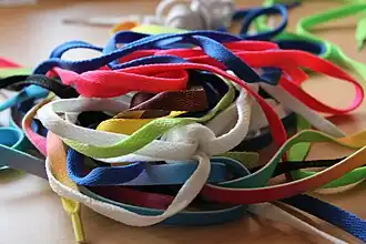 Shoelaces in various colors