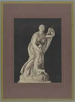 1895 collotype from Munich (Germany) of the Uffizi sculpture representing Niobe (Rijksmuseum, Amstersdam)