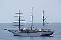 Sea Cloud II anchored at Martinique