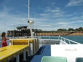 Sea Cat Ferry approaching Mandorah Wharf