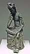 Semi-seated Bodhisattva Maitreya, Silla, first half of 7th century. Gilt bronze, h. 27.5&nbsp;cm. National Museum of Korea.