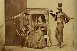 Lady in a litter being carried by enslaved people province of São Paulo in Brazil, c. 1860