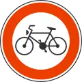 II-14 Forbidden for bicycles
