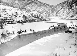 Cavalry crossing the Black Drin