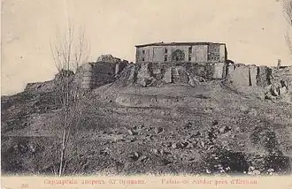 View of Erivan palace from Hrazdan river