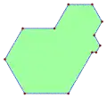 A serial-sided isogon order 12, internal angle 120°.[5] Spirolateral 120°121,4,8.