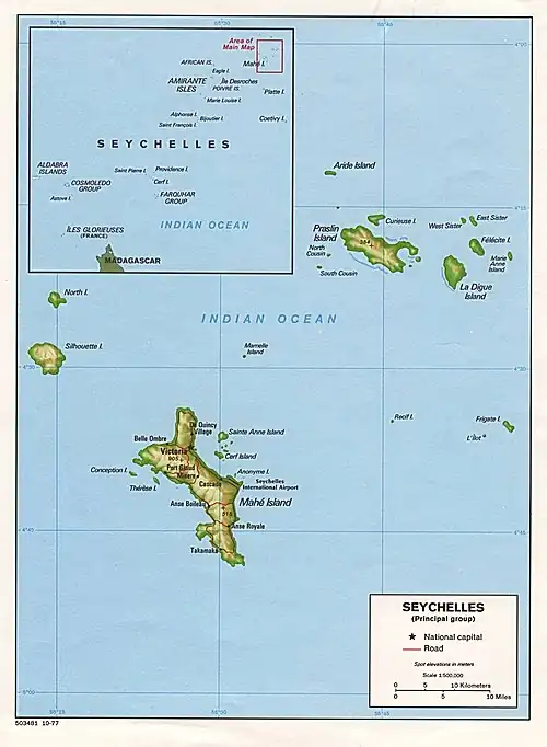 Map of Seychelles