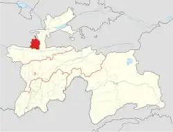 Location of Shahriston District in Tajikistan