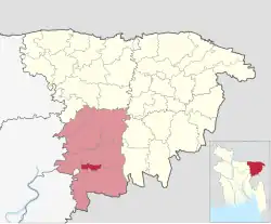 Location of Shayestaganj