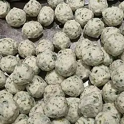 Fish balls made of cod and the plant