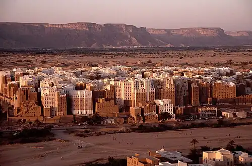 Mudbrick high-rises in Shibam, Yemen, 1999