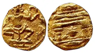 Anonymous Gold Coins (perhaps from Kolhapur Shilaharas) dating from the 10th–11th centuries. of Shilahara