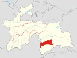 Location of Shughnon District in Tajikistan