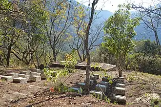 The main Siallum Fort and memorial stones for the fallen