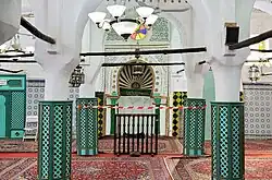 The historic prayer hall and mihrab