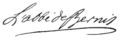 François-Joachim de Pierre de Bernis's signature