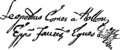 Leopold Karl von Kollonitsch's signature
