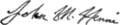 John Martin Henni's signature