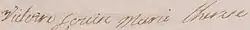 Victoire of France's signature