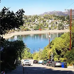 Looking west