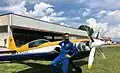 An acrobatic plane at the Rieti airport