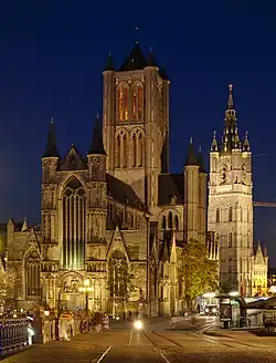 The church during nautical twilight