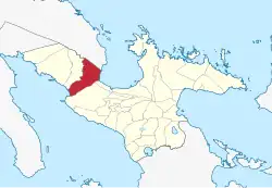 Map of Camarines Sur with Sipocot highlighted