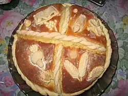Serbian slavski kolač