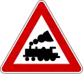 I-37 Level crossing without barriers ahead.