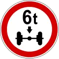 II-23 Road closed to all vehicles exceeding the maximum permissible width per axle.