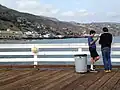Looking to the Santa Monica Mountains from the pier