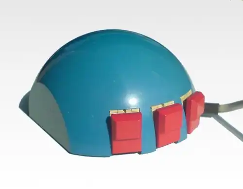 The Logitech Mouse, later renamed the P4, designed by Jean-Daniel Nicoud and André Guignard. First sold in 1982, this was Logitech's first computer mouse and one of the first commercially available mice sold. This particular model of Logitech Mouse was sold with the Smaky microcomputer.[41][42][43]