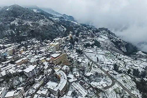 Sa Pa blanketed in snow