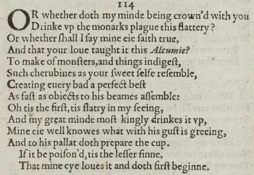 Detail of old-spelling text