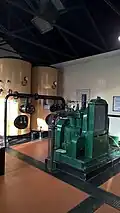 Electric compressor and air tanks for the foghorn in the Engine Room.