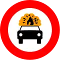 R-109 No vehicles transporting explosive or flammable goods