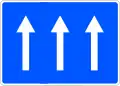 S-11b One-way road (three lanes)