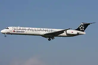 EC-HFP, the plane that crashed as Spanair Flight 5022, in Star Alliance livery.