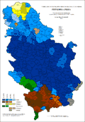 Ethnic map of Serbia by municipalities, 1991
