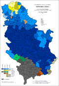 Ethnic map of Serbia by municipalities, 2002