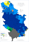 Ethnic map of Serbia by municipalities, 2011