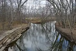 The St. Joseph River just north of the Ohio Turnpike