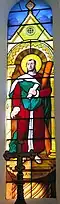 An example of the "very elementary"[4] stained glass