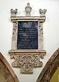 Wall monument to Jock Lock (d.1714)