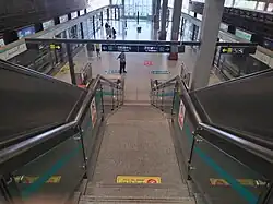Staircase leading onto line 6 platform at East Coach Station