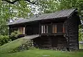 Stable from Søre Villand, built in the later 1700s, purchased by the museum in 1918, taken down in 1919 and resurrected at Marienlyst in 1922.